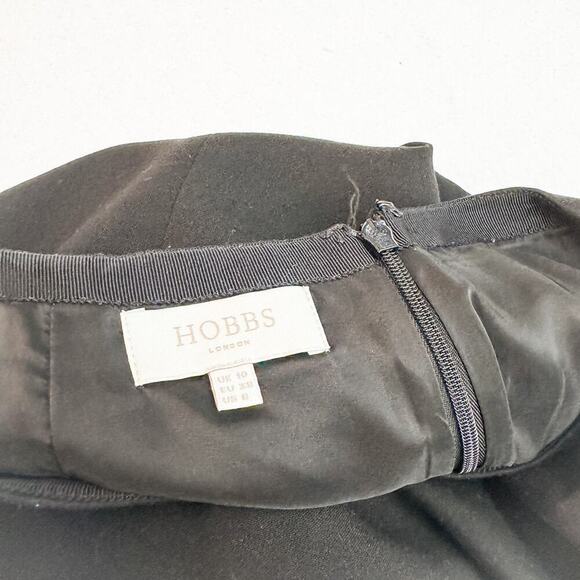 Hobbs London Black Pencil Skirt Adjustable Back Slit Size 6 London - Picture 3 of 8